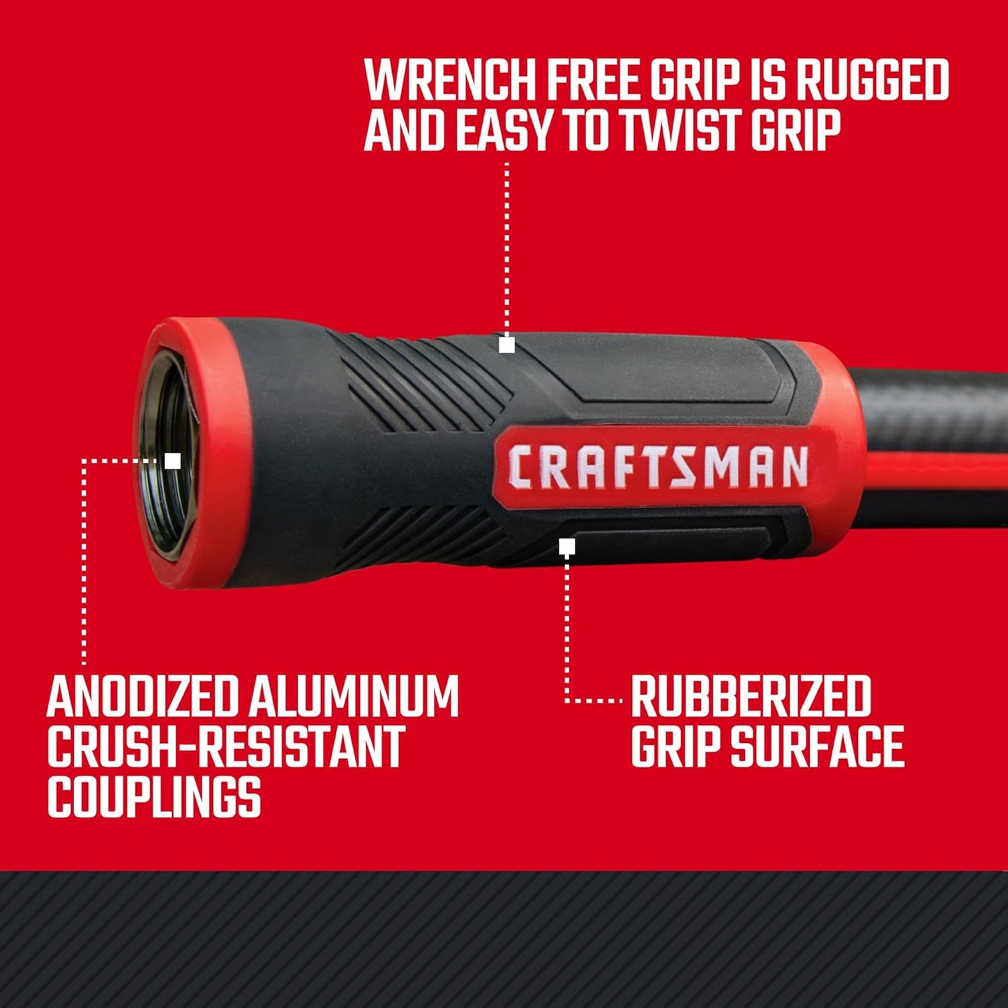 Craftsman Heavy Duty Professional Grade Garden Hose, 50 Feet x 5/8 Inc