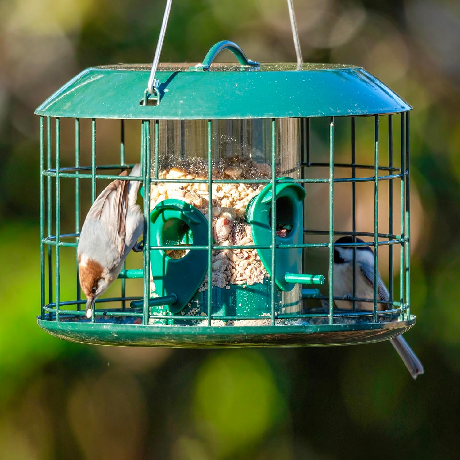 Kingsyard Tube Squirrel Proof Bird Feeders for Outdoor Hanging, Metal 