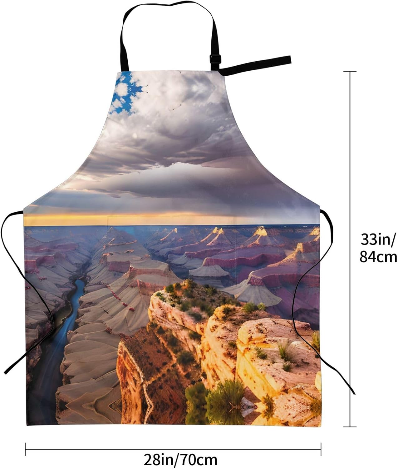 Beauty Grand Canyon 1 print Waterproof chef's apron with pocket apron for kitchen cooking baking barbecue and gardening