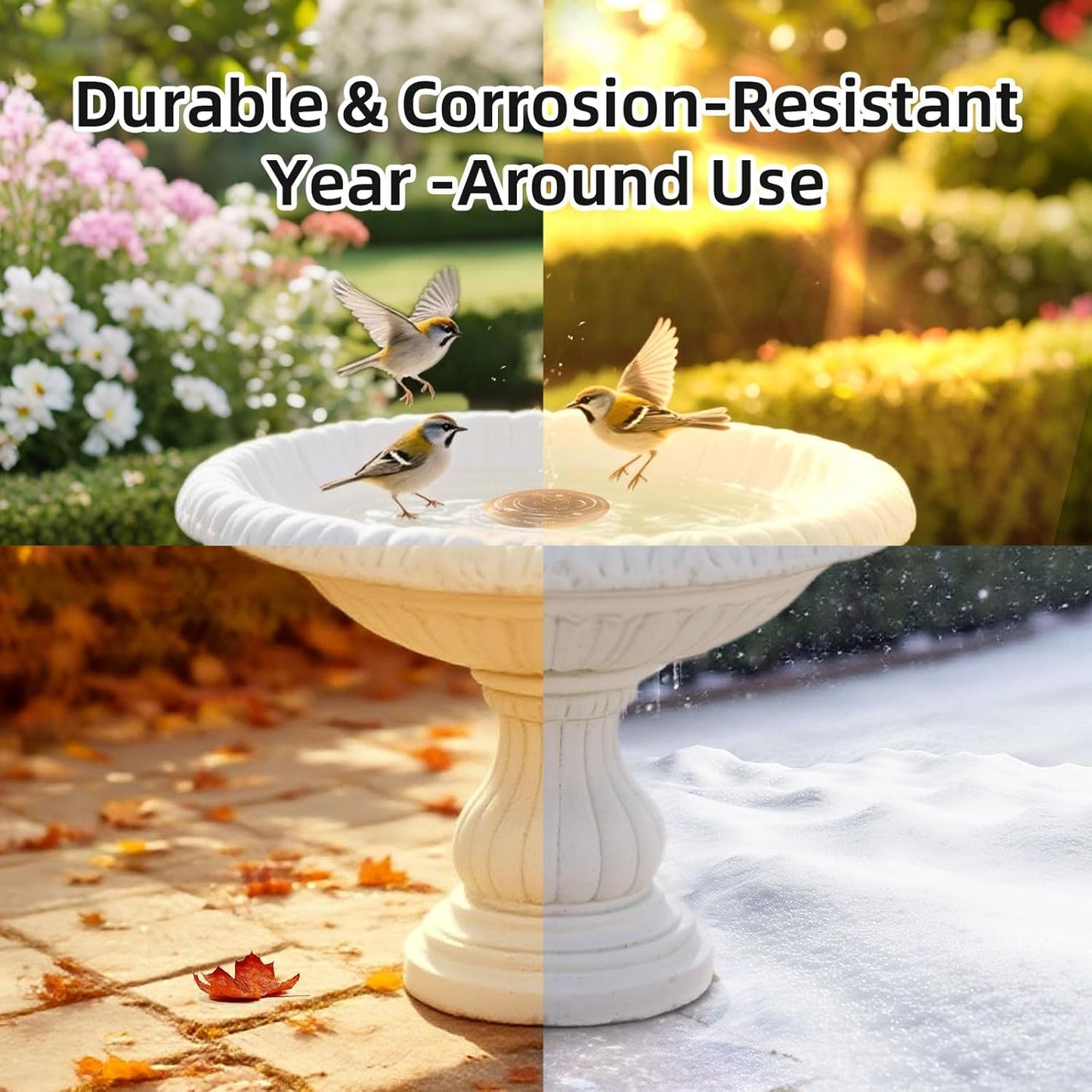 Copper Disk for birdbath, Chicken,Dogs & Cats Water Feeder, 99.9% Pure