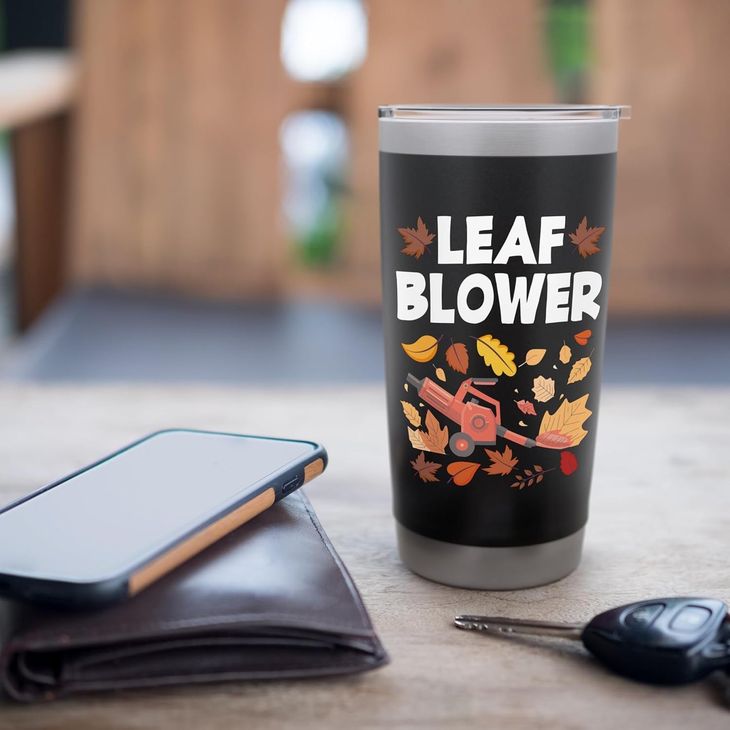 Leaf Blower Landscaping Gardener Lawn Care Leaf Blowing Stainless Steel Insulated Tumbler