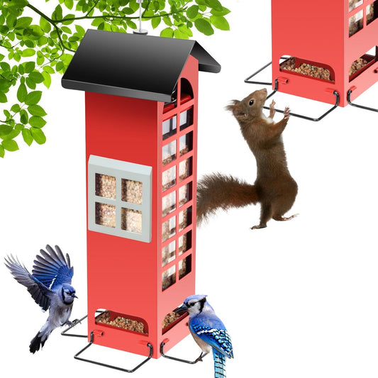 Bird Feeders Squirrel Proof for Outdoor Hanging Wild Bird Feeders with