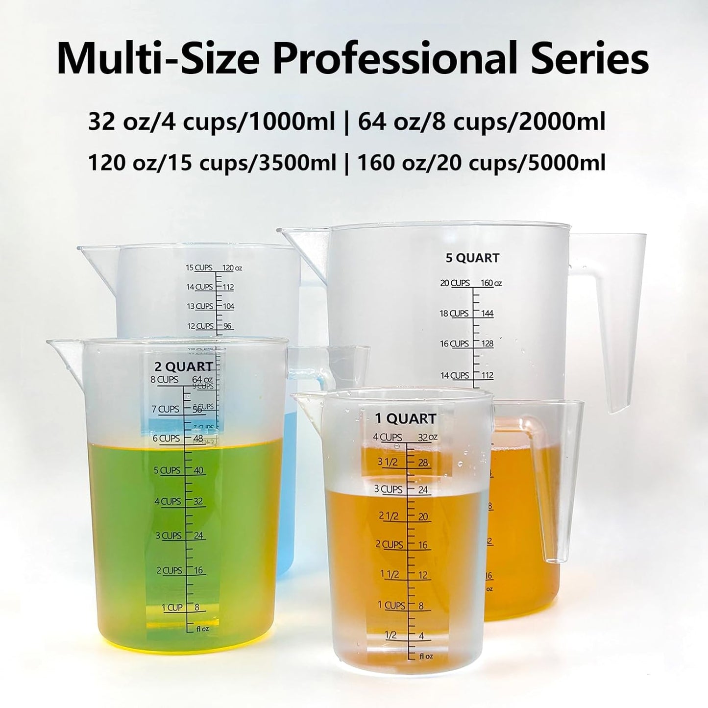 Plastic Measuring Cup with Handle, Pool Chemical Measuring Cup, Plasti