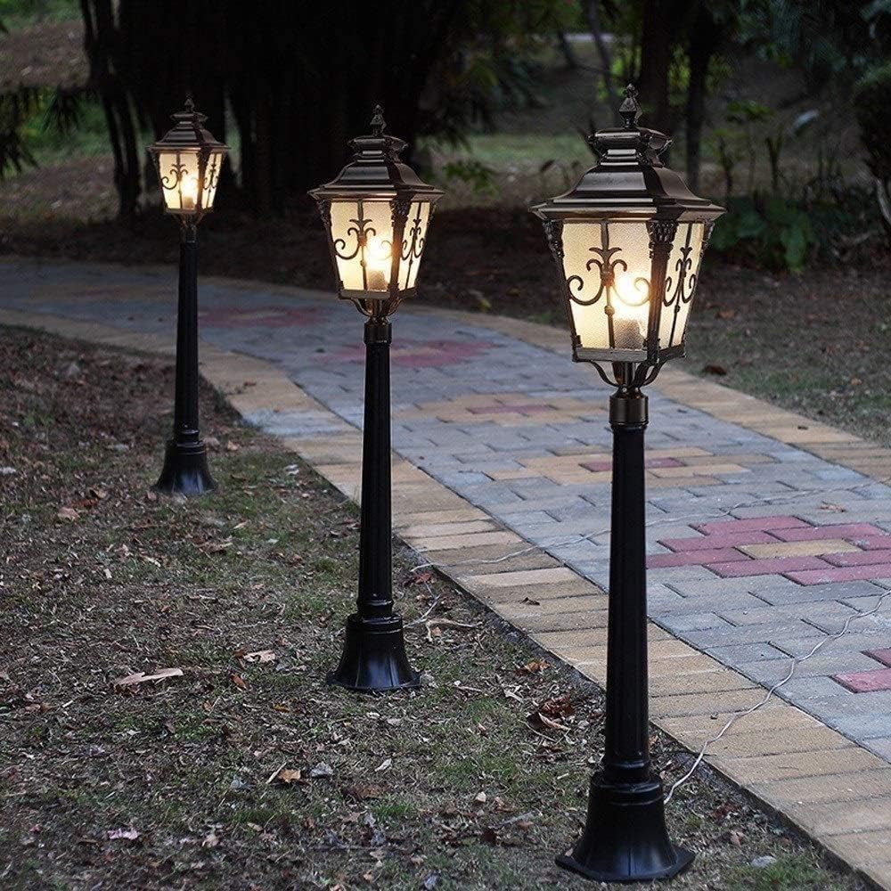 Bracket Light Led Column Headlight, Solar European Style Outdoor Waterproof Lawn Light Courtyard Garden Lights, Villa Square Lawn Lamp Outdoor Stainless Steel Bracket Light