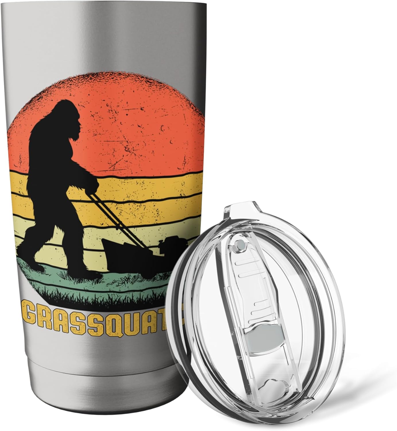 Grassquatch Bigfoot Lawn Mowing Stainless Steel Insulated Tumbler