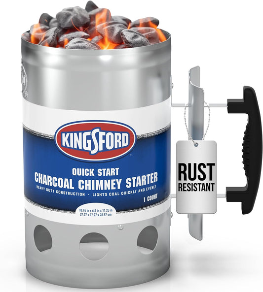 KINGSFORD Heavy Duty Deluxe Charcoal Chimney Starter, Large Capacity Z