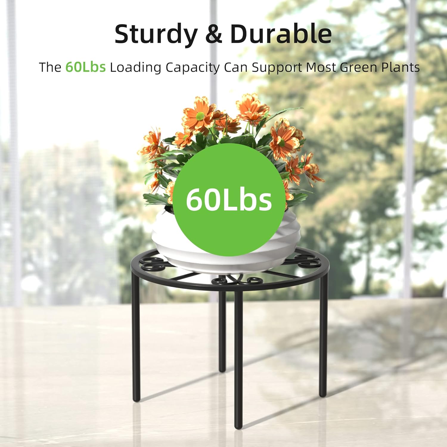 Plant Stand 1 PCS-10.2 IN Flower Pot Stand Plant Rack for Indoor and O
