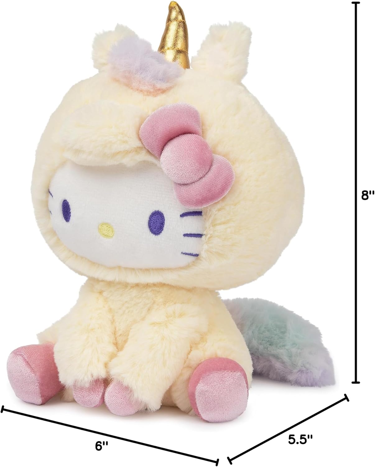 GUND Sanrio Hello Kitty Unicorn Plush Toy, Premium Stuffed Animal for 