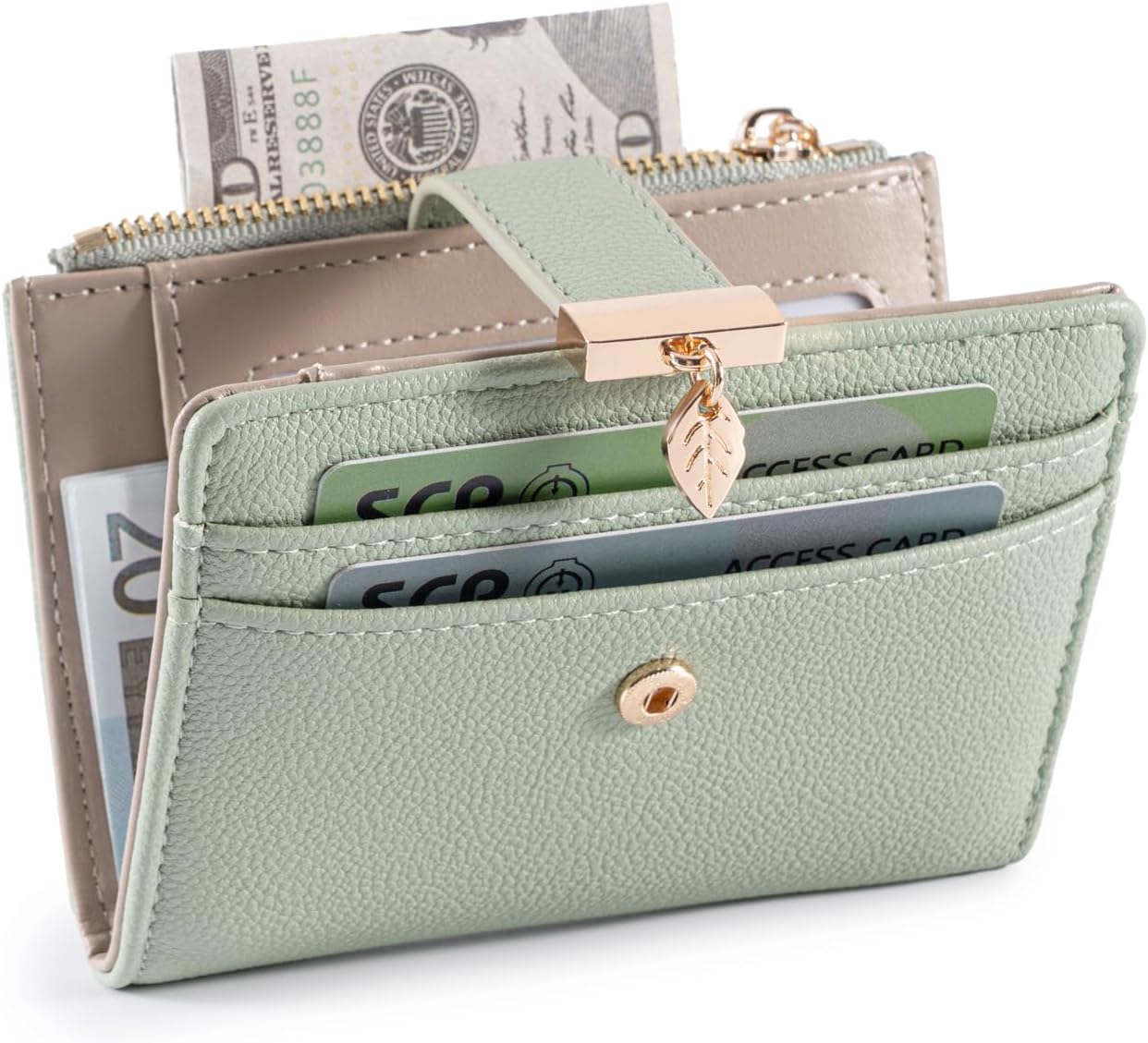 Pomelo Best Small Wallet Women RFID Blocking Bifold Soft Leather Card 