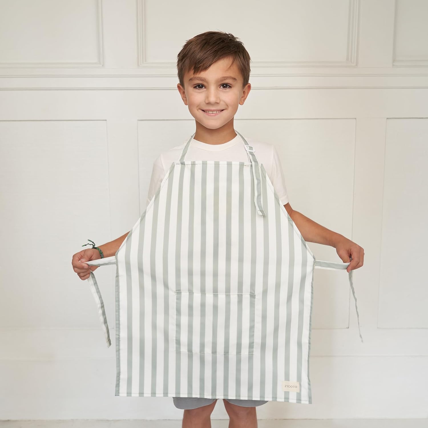 ZICOTO Kids Apron for Girls & Boys - Toddler Apron with Pocket for Coo