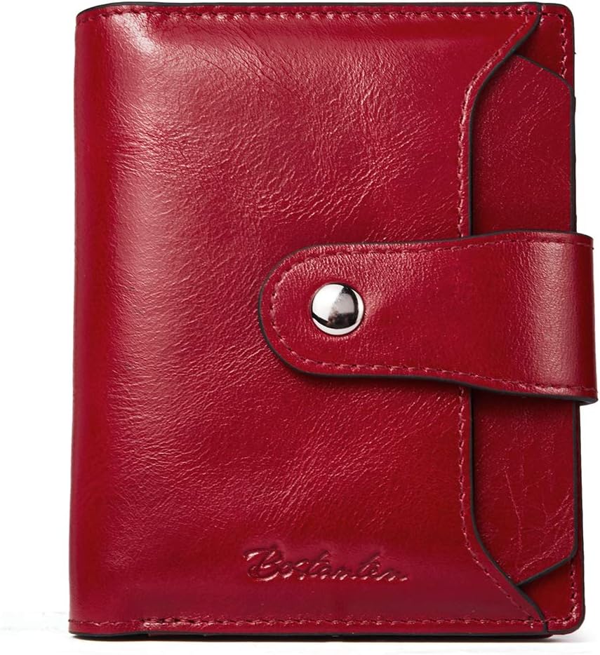 BOSTANTEN Women Leather Wallet RFID Blocking Small Bifold Zipper Pocke