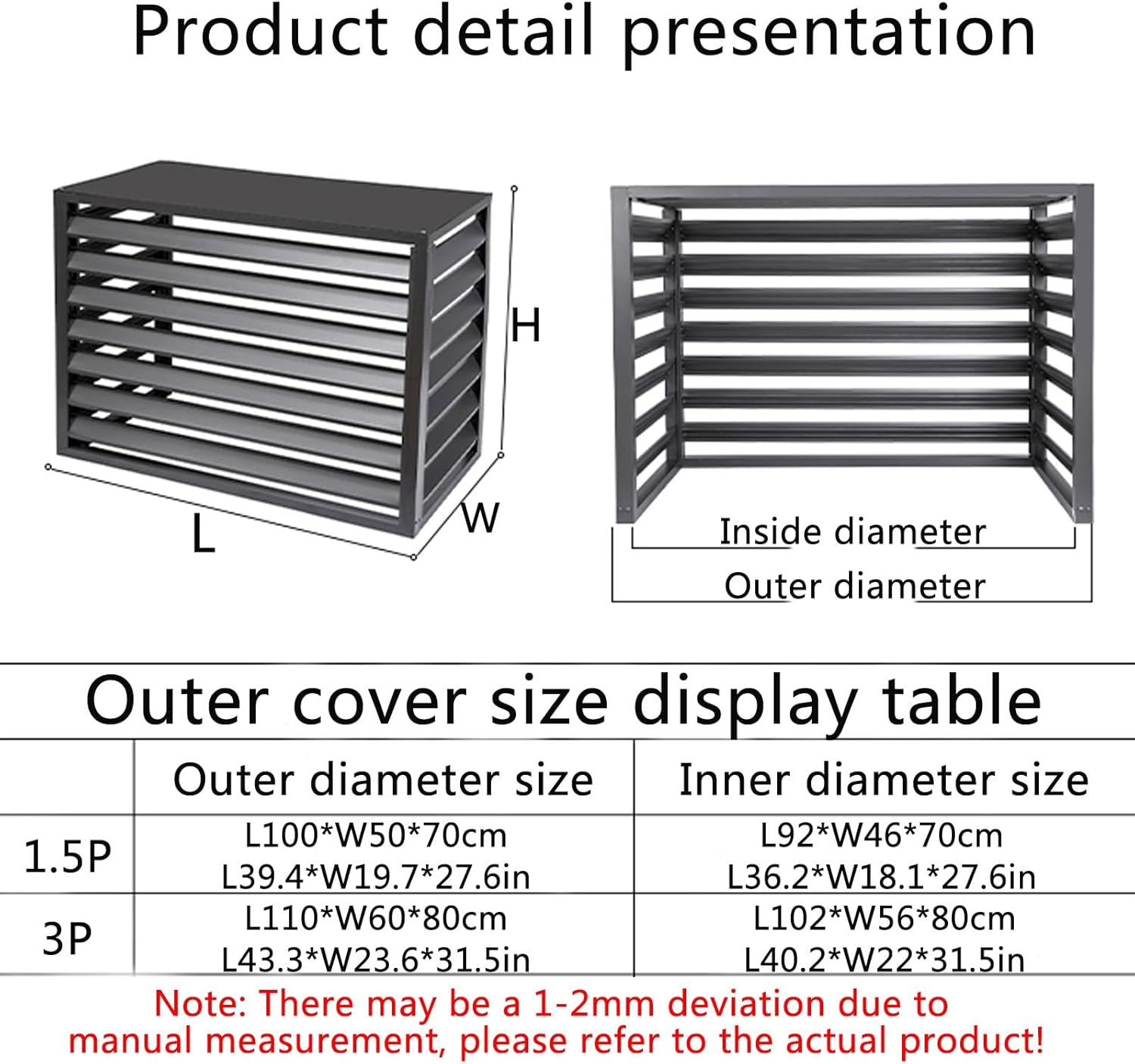 Aluminum air conditioner and heat pump cover, anti-theft and strong al