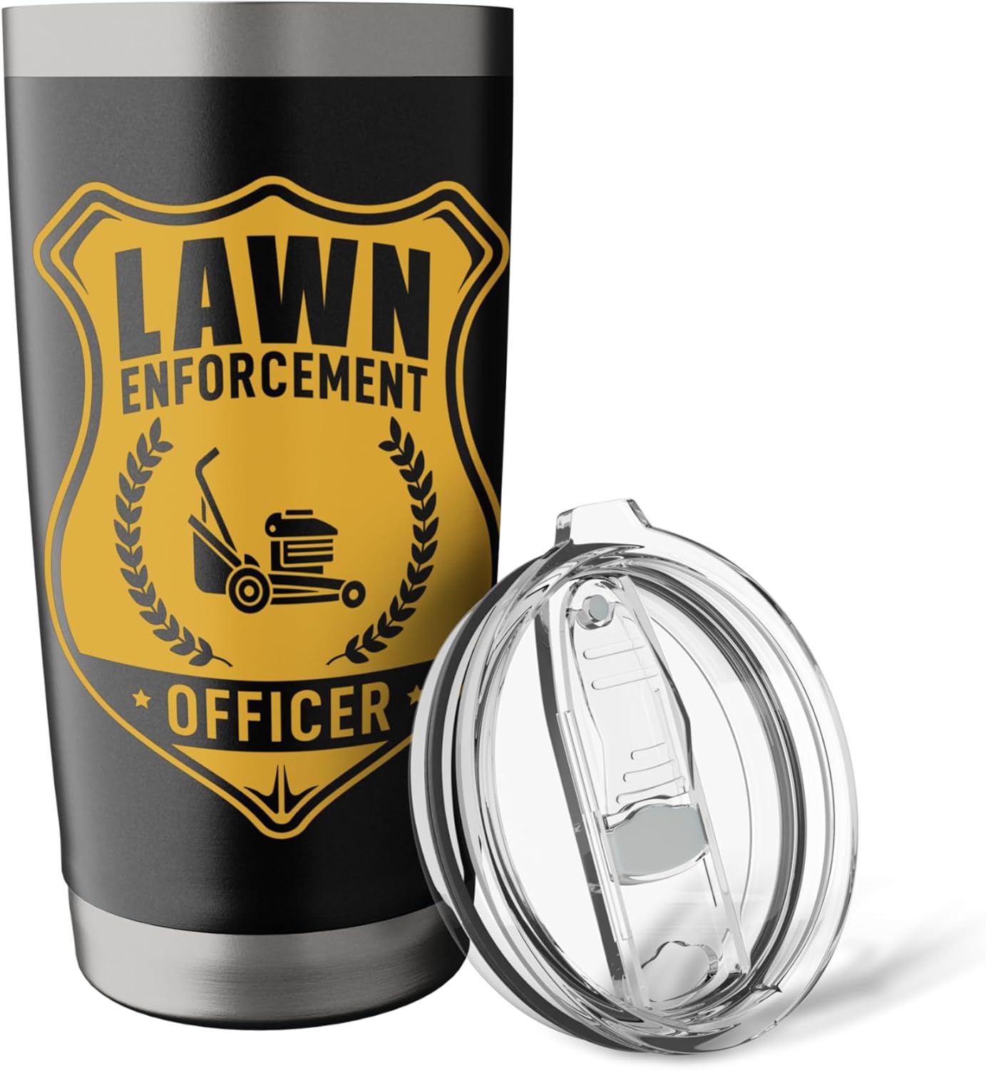 Lawn Enforcement Officer Shirt - Gardening Lawn Mower Gift Stainless Steel Insulated Tumbler