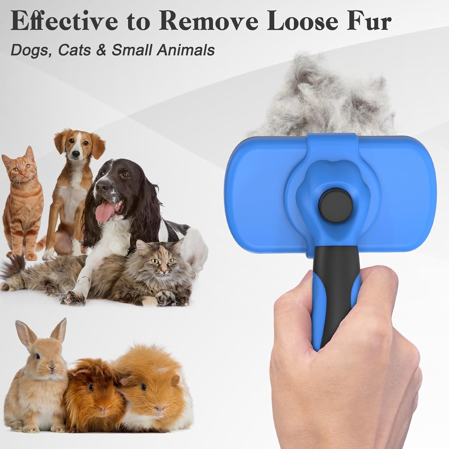 Swihauk Self Cleaning Slicker Brush - Skin Friendly Deshedding Groomin