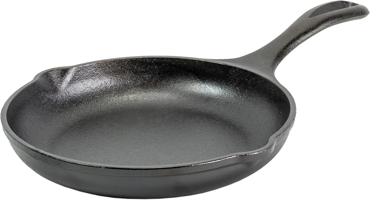 Lodge 8" Cast Iron Skillet - Chef Collection - Perfect Sear - Ergonomi