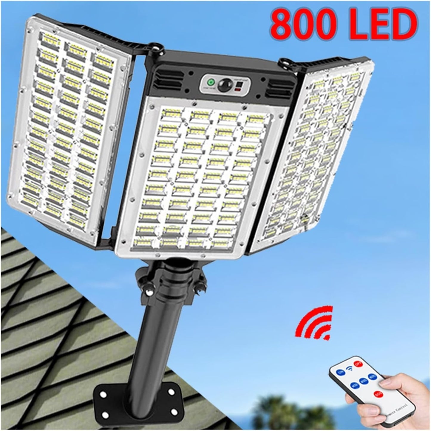 800 LED Bright Outdoor Solar Street Lamp Motion Sensor Waterproof Power Lights Yard Country House Garden Wall Light