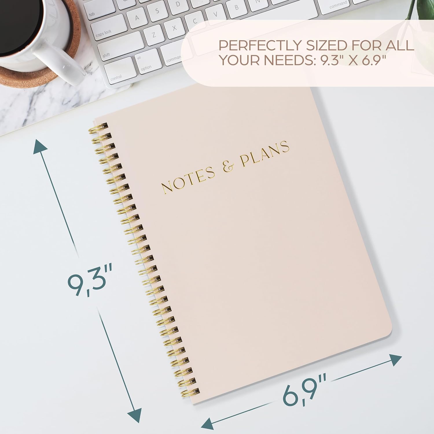 Beautiful Daily Planner And Notebook With Hourly Schedule - Aesthetic 