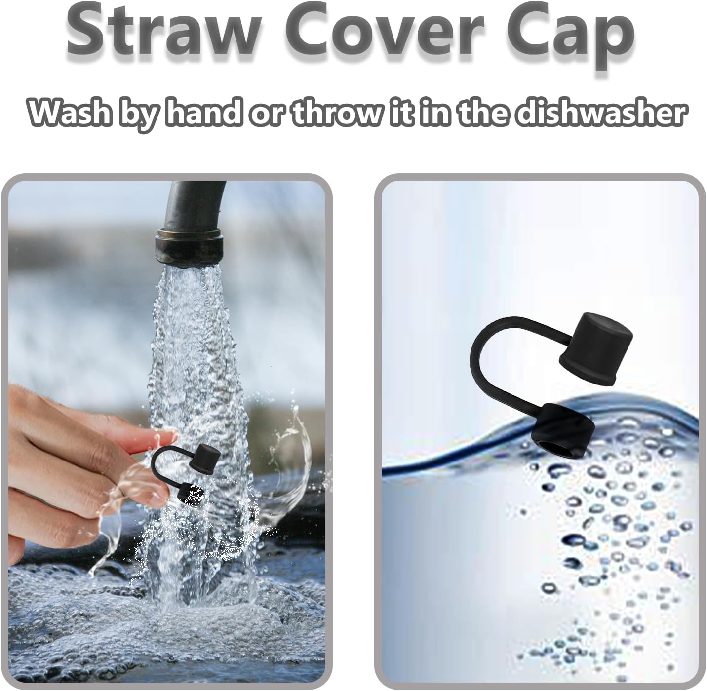 6PCS Silicone Straw Covers Cap Compatible with Stanley Cup 30-40 oz Tu