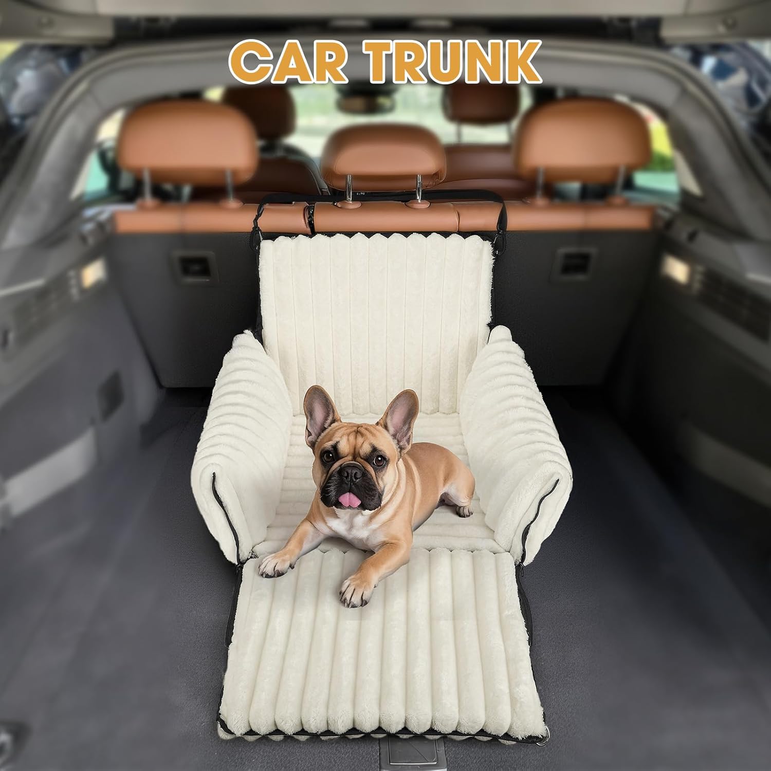 MIXJOY 6-in-1 Dog Car Seat for Small/Medium Dogs up to 25 lbs, Multi-F
