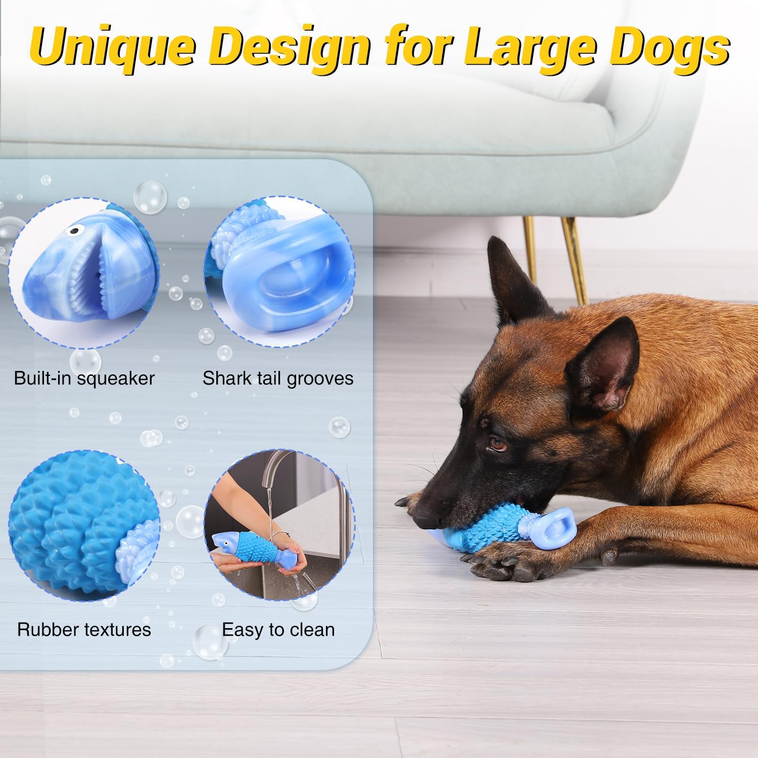 WinTour Tough Dog Toys for Aggressive Chewers, Indestructible Dog Chew