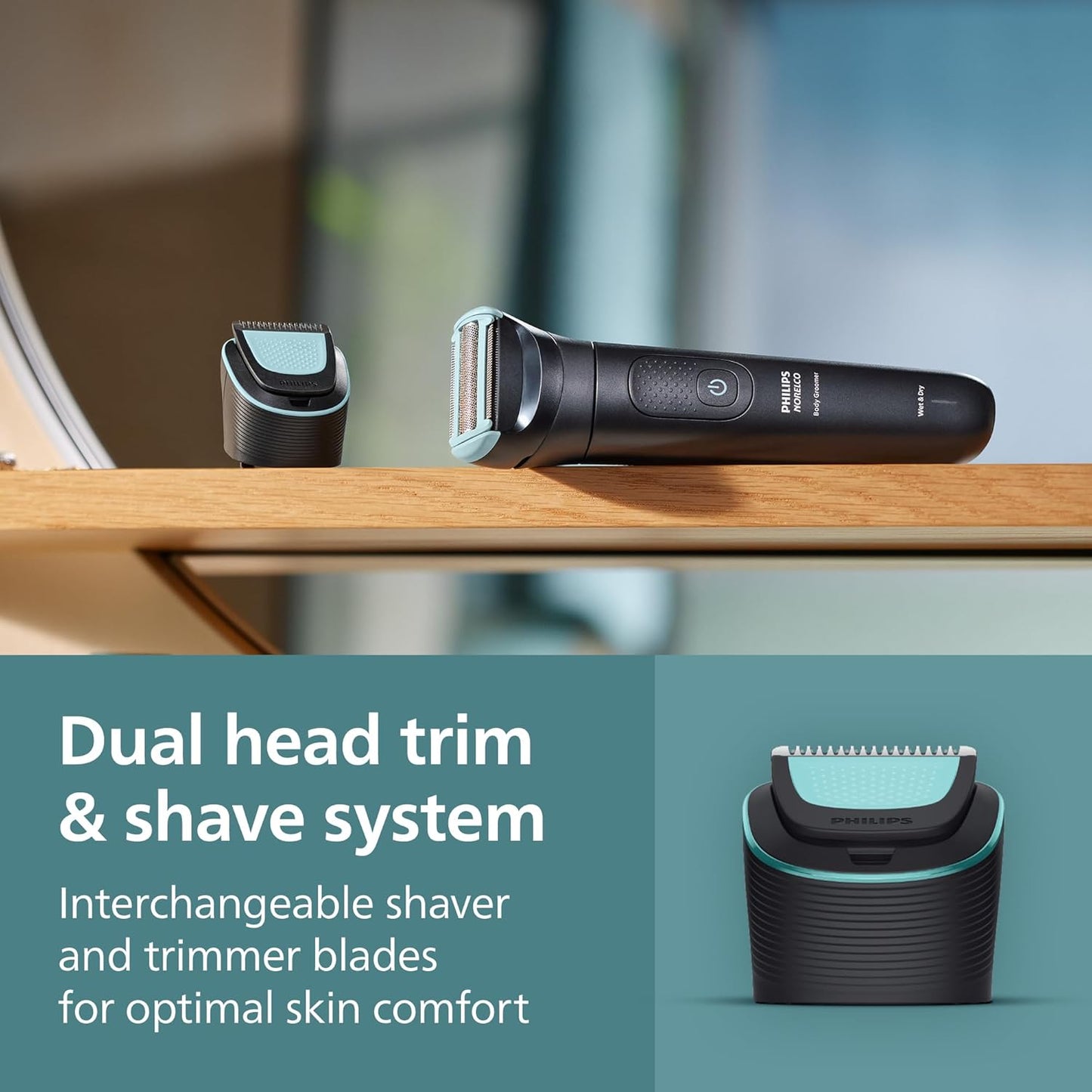 Philips Norelco Body Groomer 5000 Series, Intimate Hair Trimmer & Shav