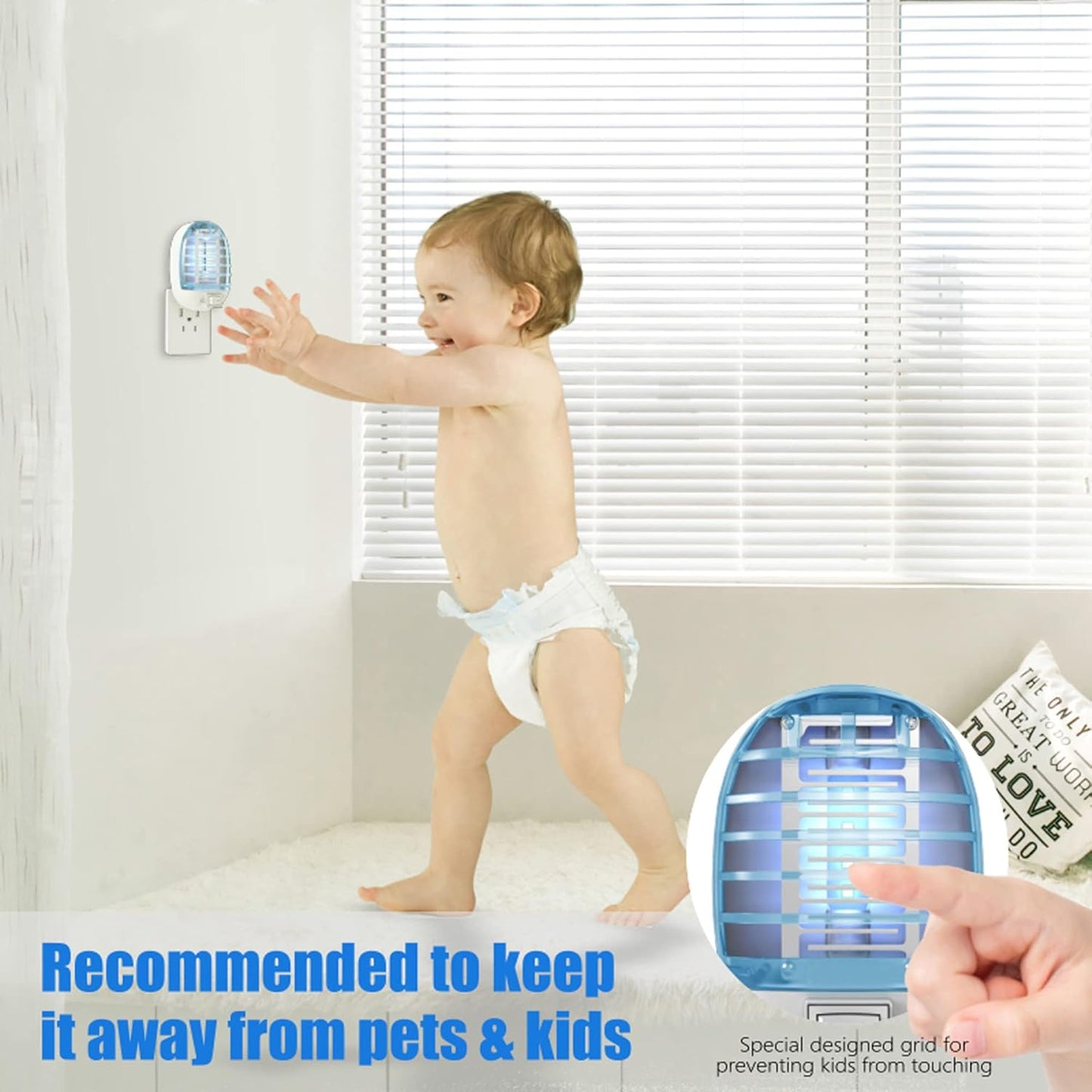 Bug Zapper Indoor, Electronic Fly Trap Insect Killer, Mosquitoes Kille