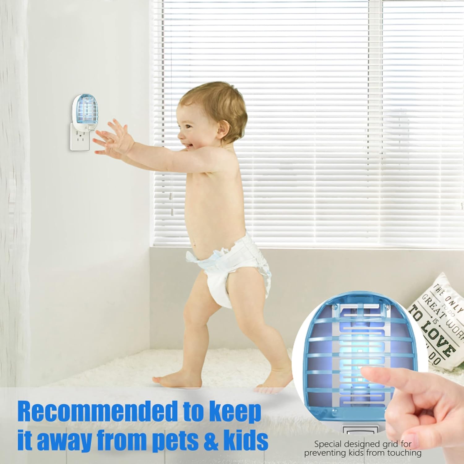 Bug Zapper Indoor, Electronic Fly Trap Insect Killer, Mosquitoes Kille
