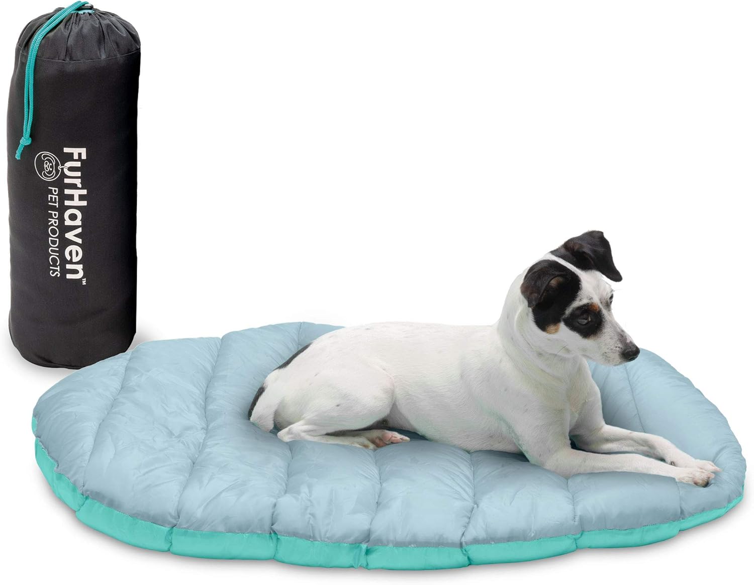 Furhaven Outdoor Travel Dog Bed for Small Dogs w/ Carry Bag, Washable 