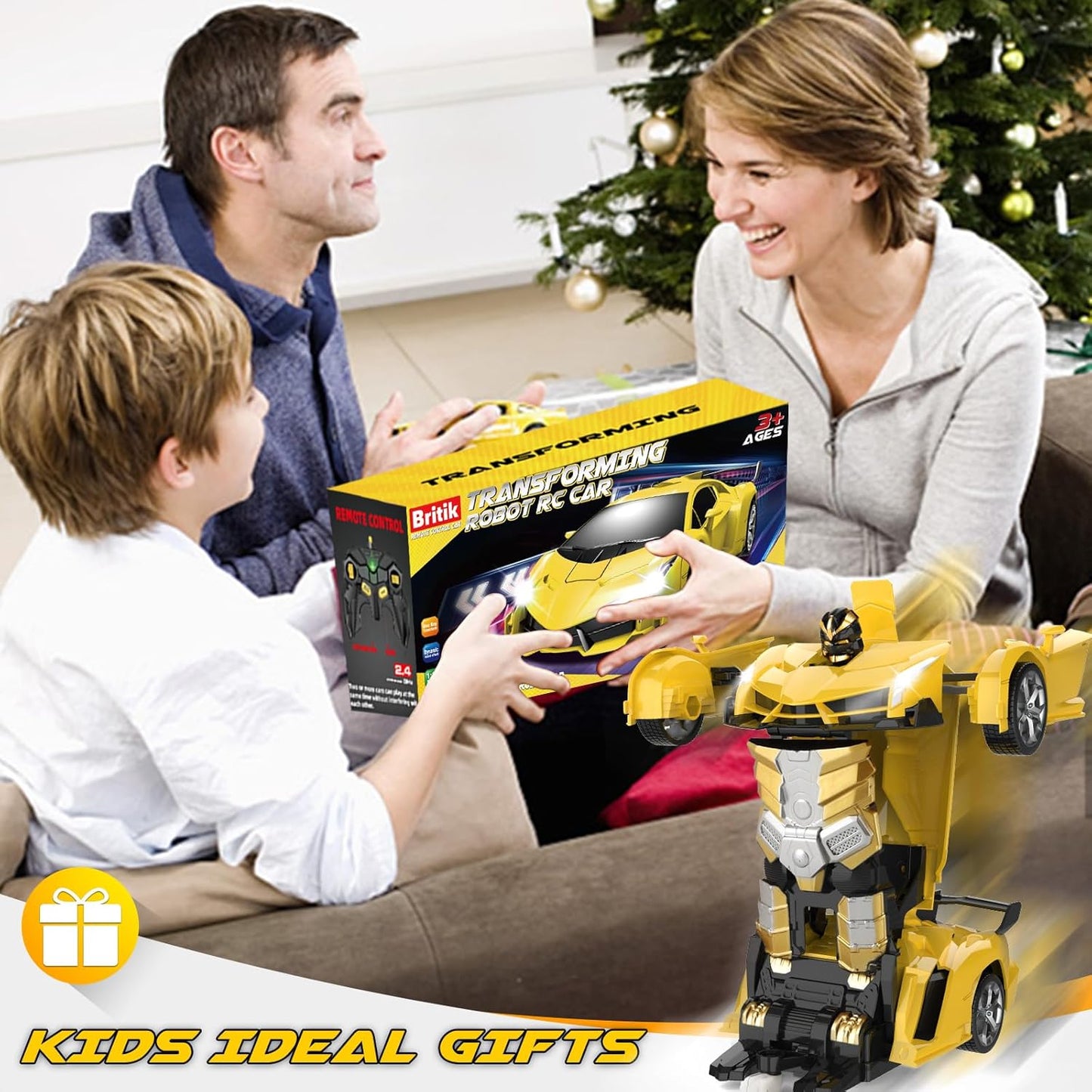 Transform Remote Control Car Toy for Kids 4 5 6 7 8, Remote Control Ca