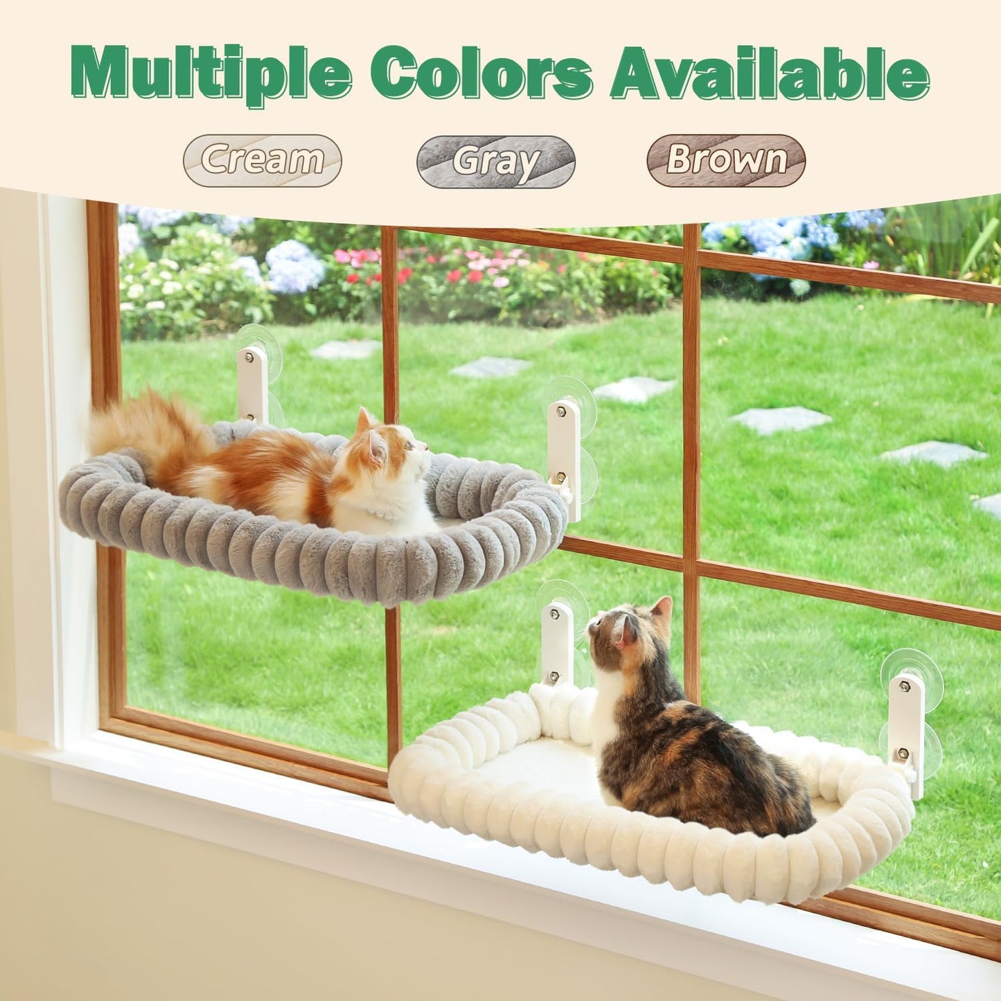 Zakkart SnugCloud Foldable Cat Window Perch - Cordless, Ultra Soft Mac