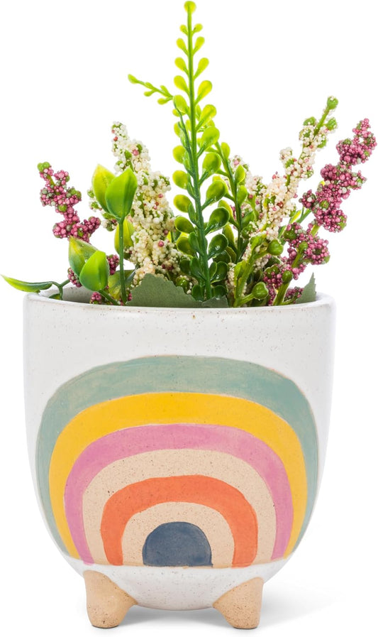 Abbott Collection Small Rainbow Planter with Legs, 4" H