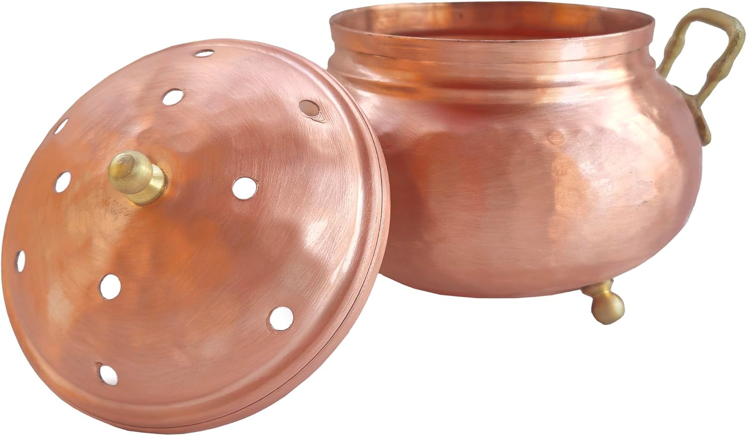 Copper Bowl for Incense Burner, Altar Piece, Witch Cauldron Planter Po
