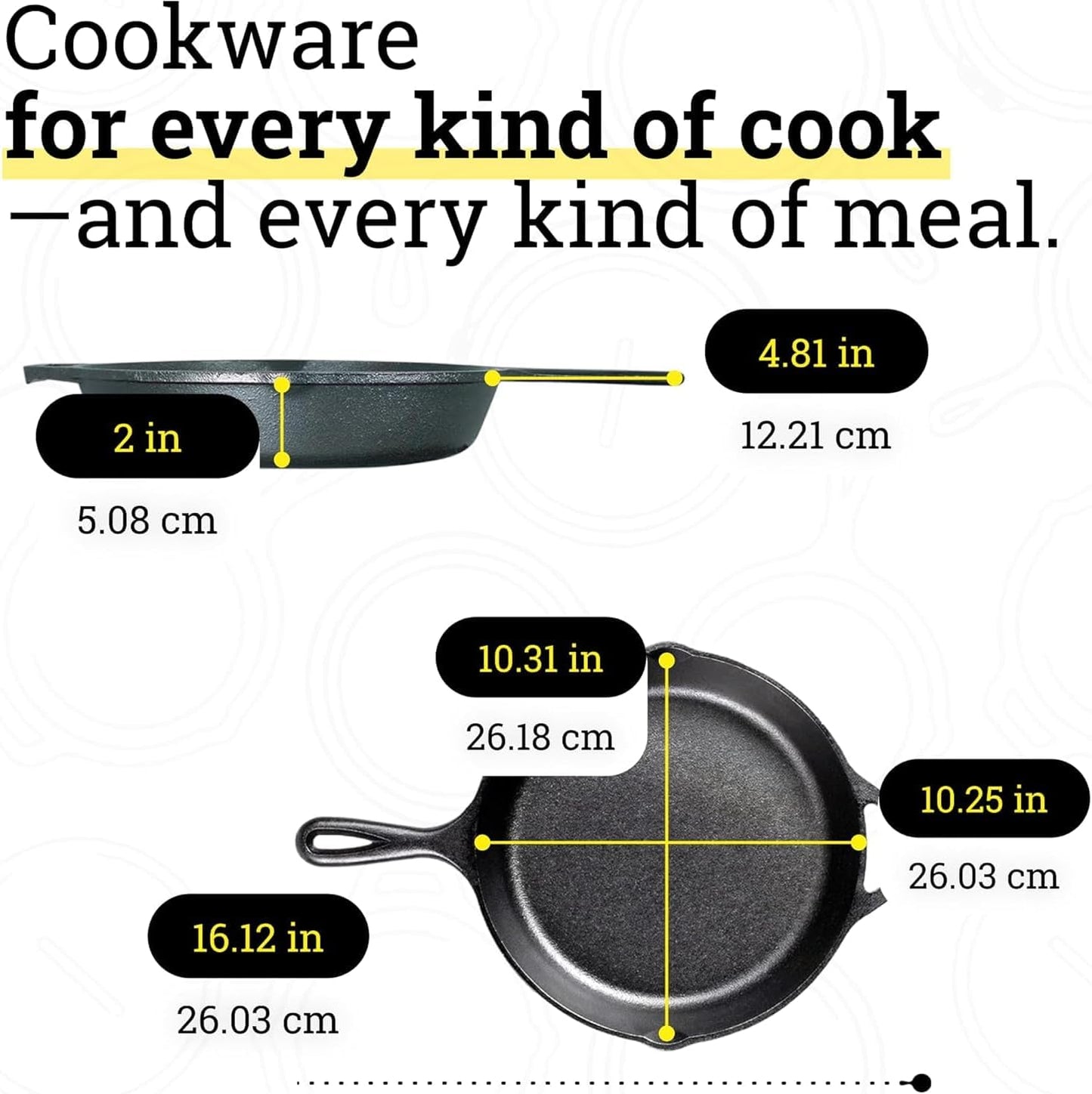Lodge Seasoned Cast Iron Skillet - PFAS-Free, Non-Toxic Cookware - Use