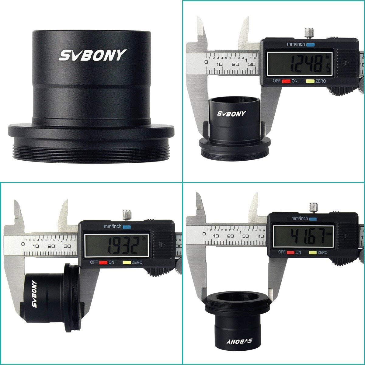 SVBONY Telescope Photo Adapter, T Adapter and T2 T Ring Adapter 1.25 inch Telescope Accessory Compatible for Nikon Camera and Telescope