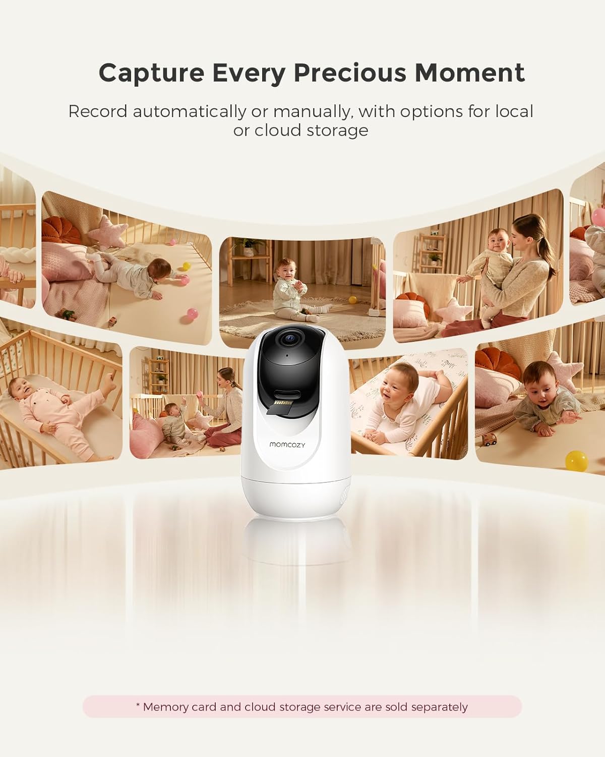 Momcozy Smart WiFi Baby Monitor with Camera and Audio, 5" 1080P Screen