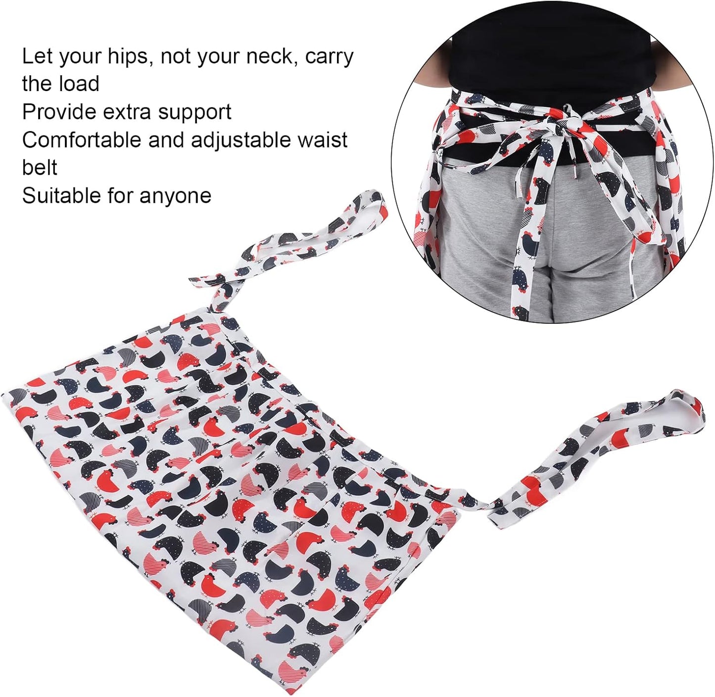 Garden Harvest Apron Adjustable Waistband Hands Fruit Picking Bag for Gardening Weeding Vegetable Gathering Orchard Farm Polyester 28.7 x 14.8in
