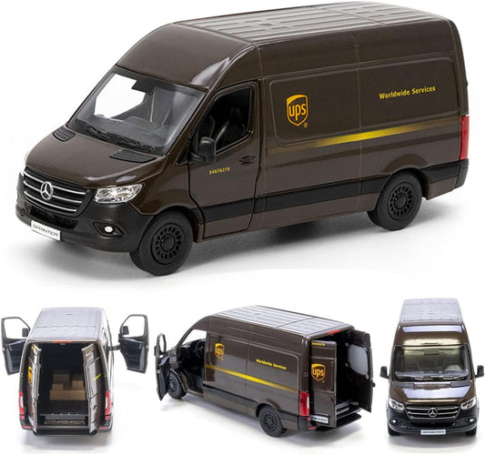 KiNSMART - UPS Mercedes-Benz Sprinter + United States Postal Mail Truc