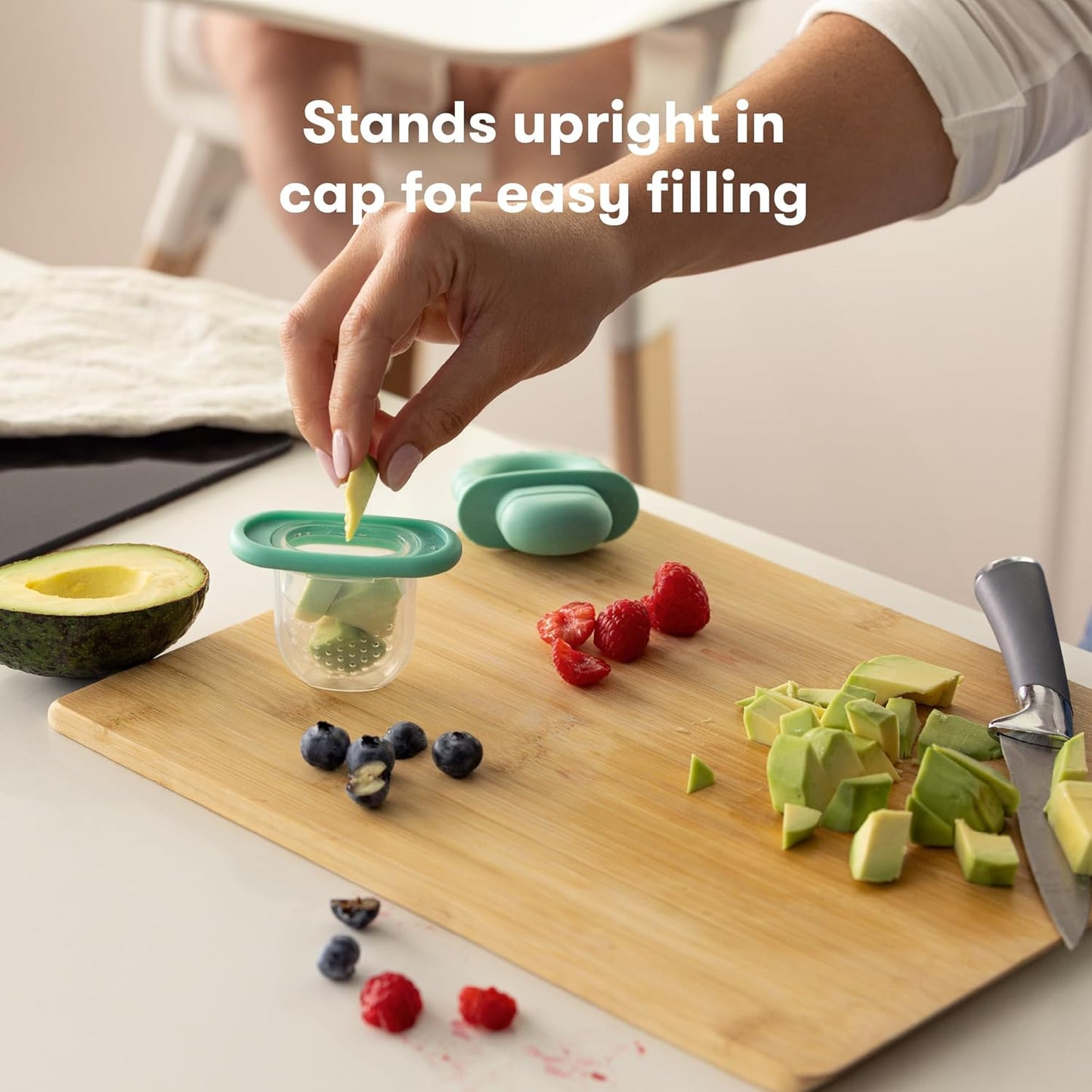 Frida Baby Push Pop Silicone Feeder, Baby Fruit Food Feeder to Safely 