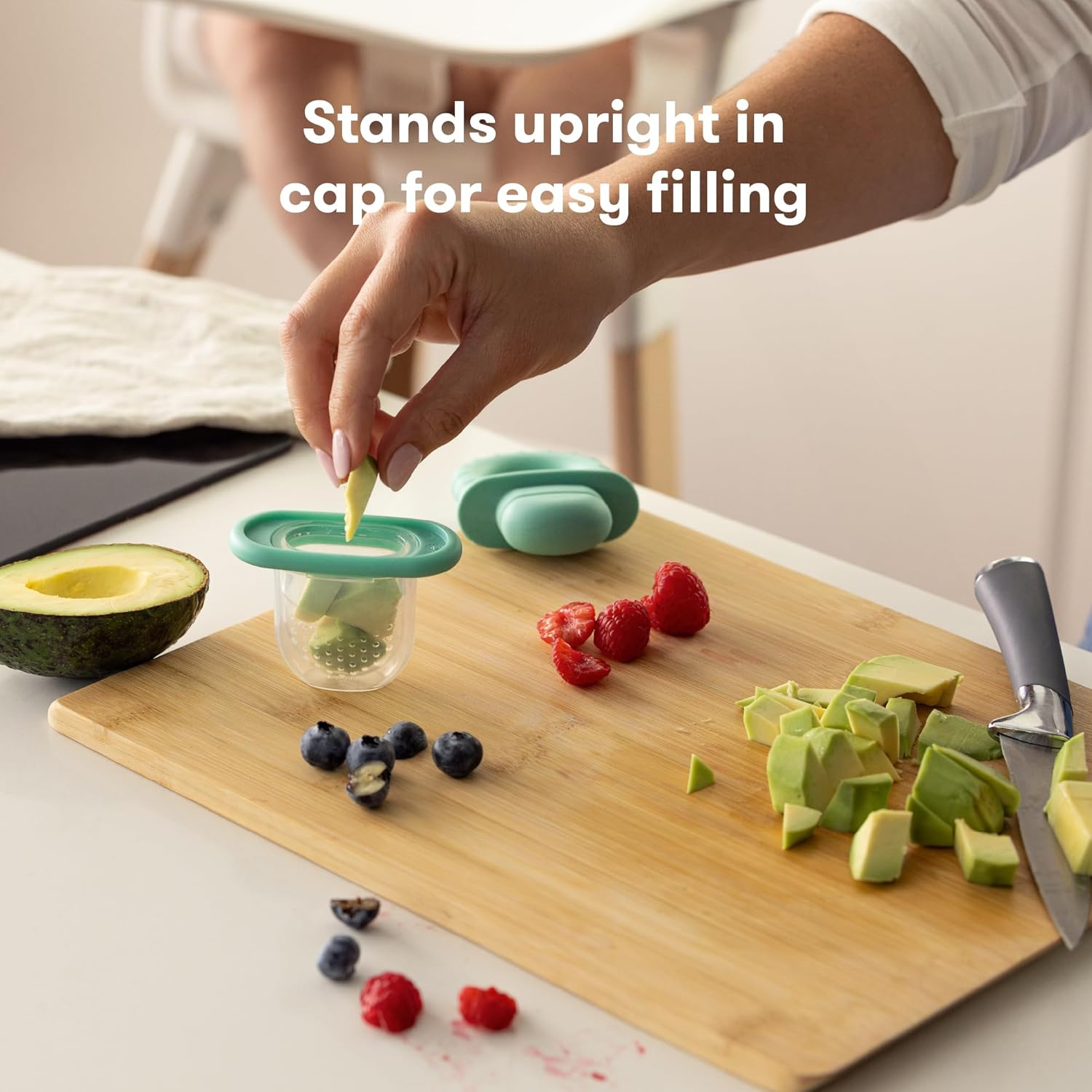 Frida Baby Push Pop Silicone Feeder, Baby Fruit Food Feeder to Safely 
