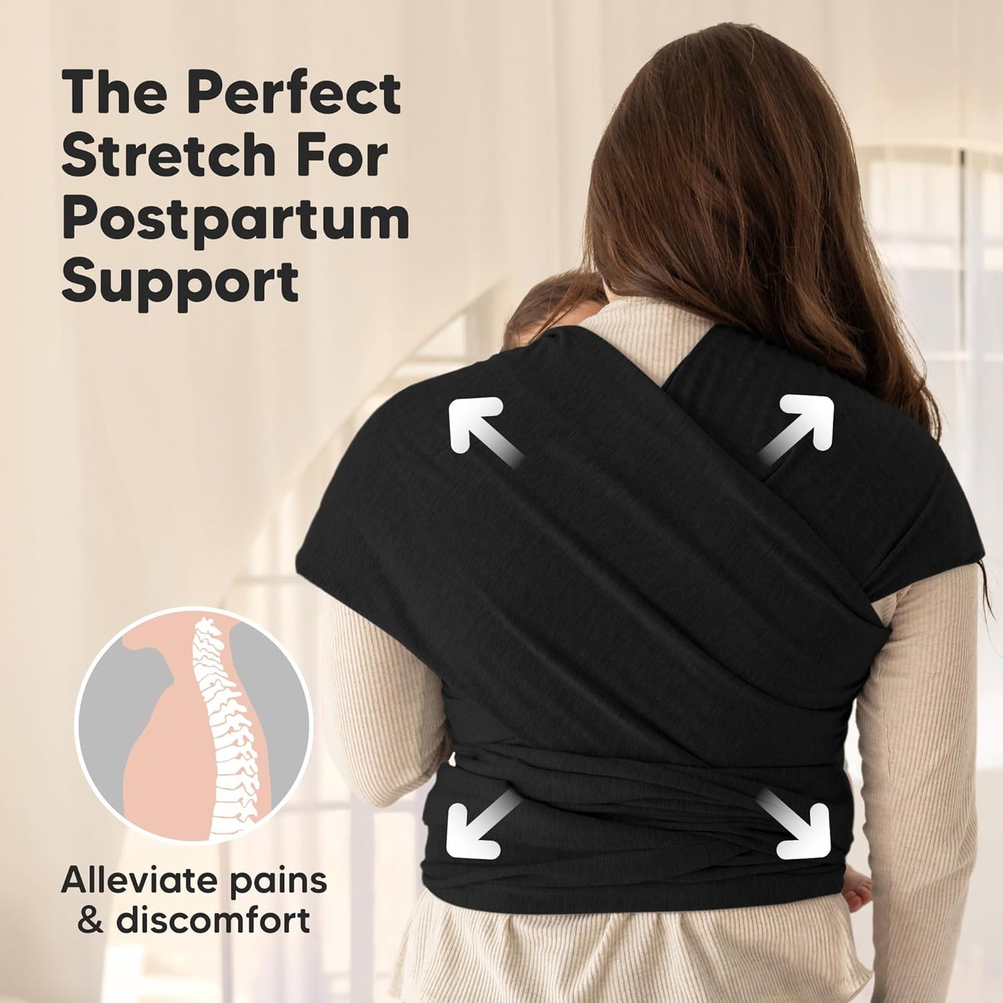 KeaBabies Baby Wrap Carrier - All in 1 Original Baby Carrier Newborn t