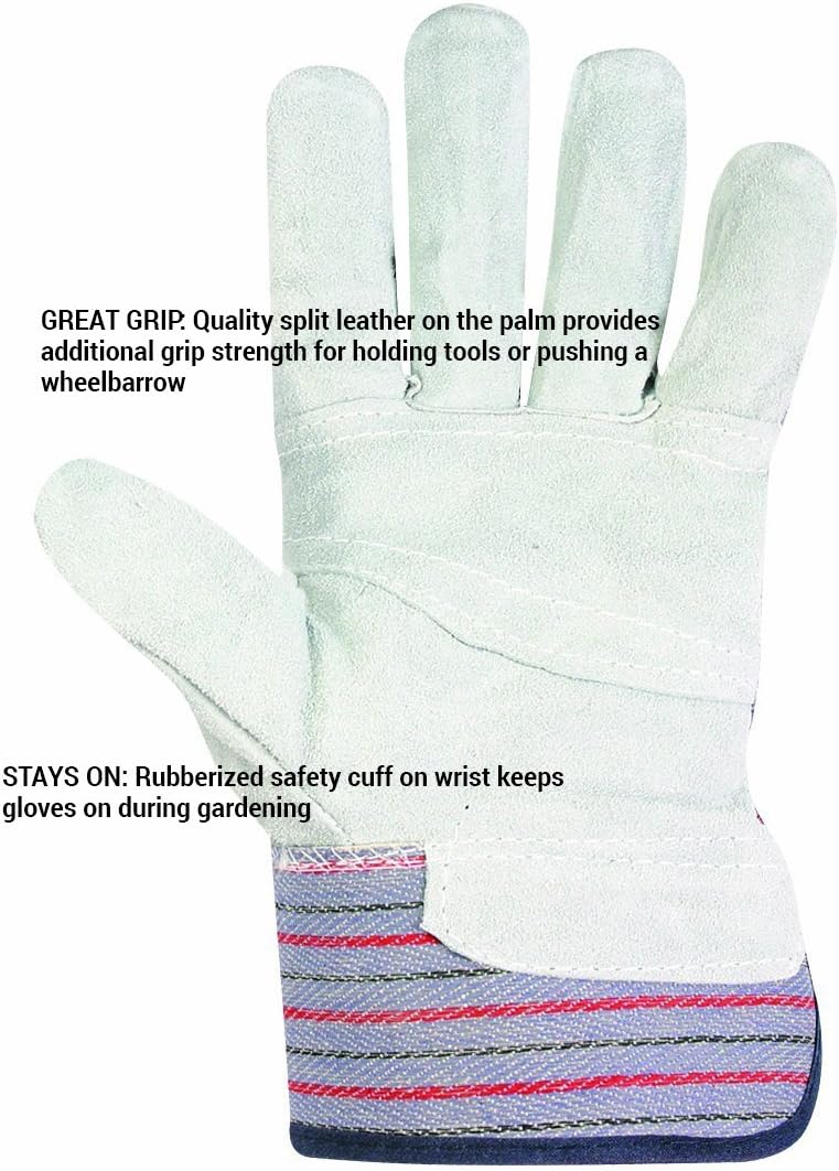 Custom Leathercraft Men 12-pack work gloves, 12 Pair, 2 Count Pack of 1 US