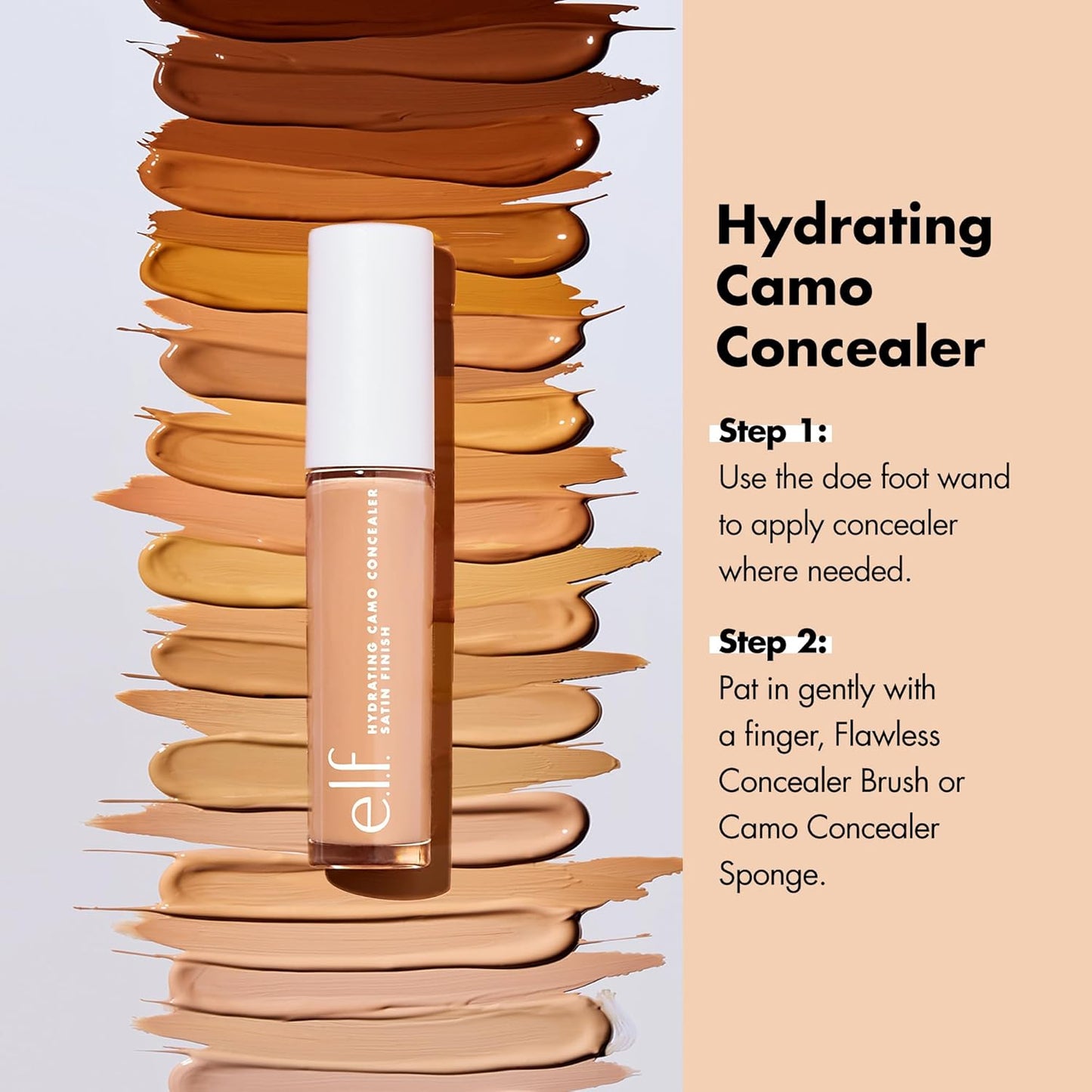 e.l.f. Hydrating Camo Concealer, Covers Blemishes & Under-Eye Circles,