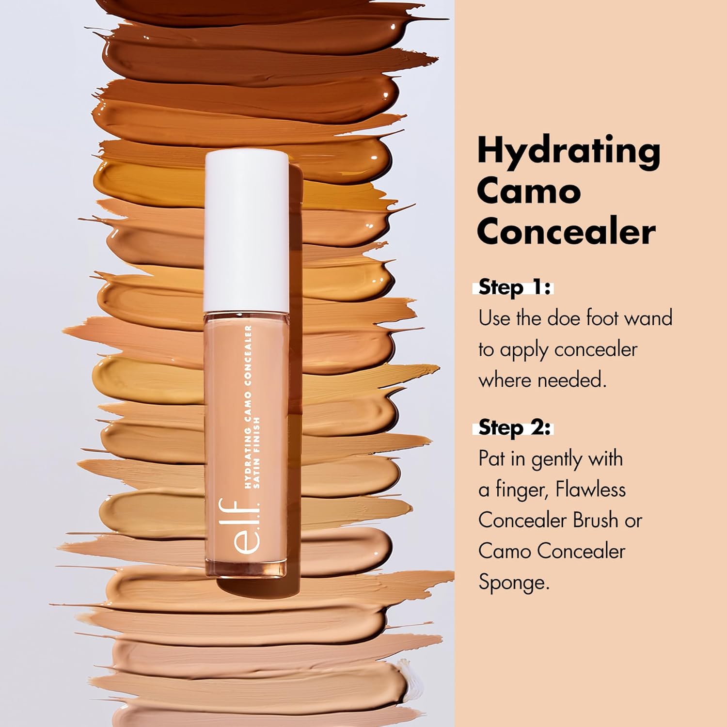 e.l.f. Hydrating Camo Concealer, Covers Blemishes & Under-Eye Circles,