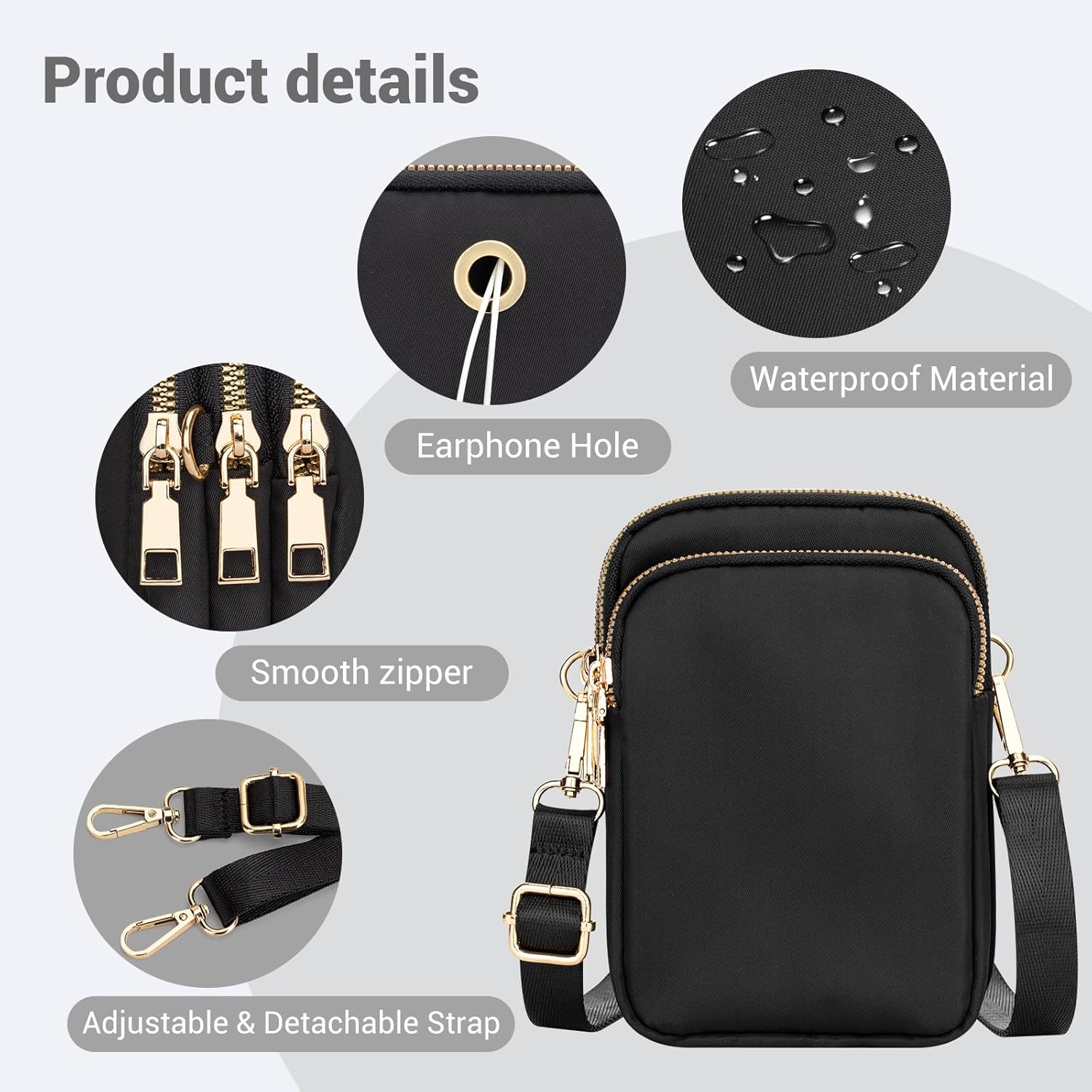 YINHEXI Small Crossbody Bags for Women, Mini Cell Phone Wallet Purse, 
