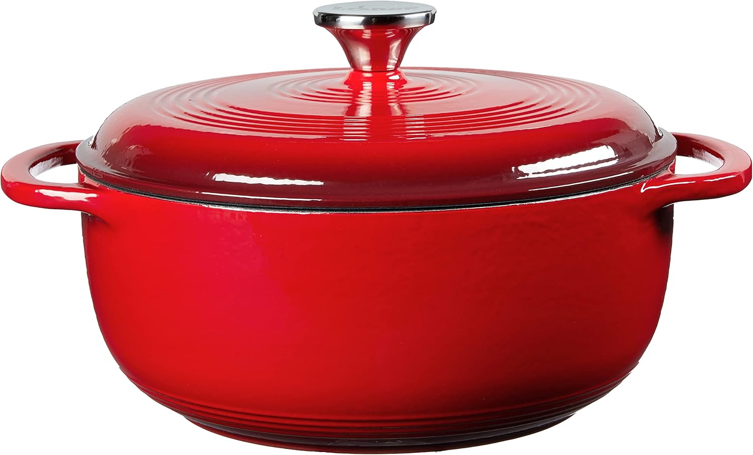 Lodge 4.5 Quart Enameled Cast Iron Dutch Oven with Lid – Dual Handles 