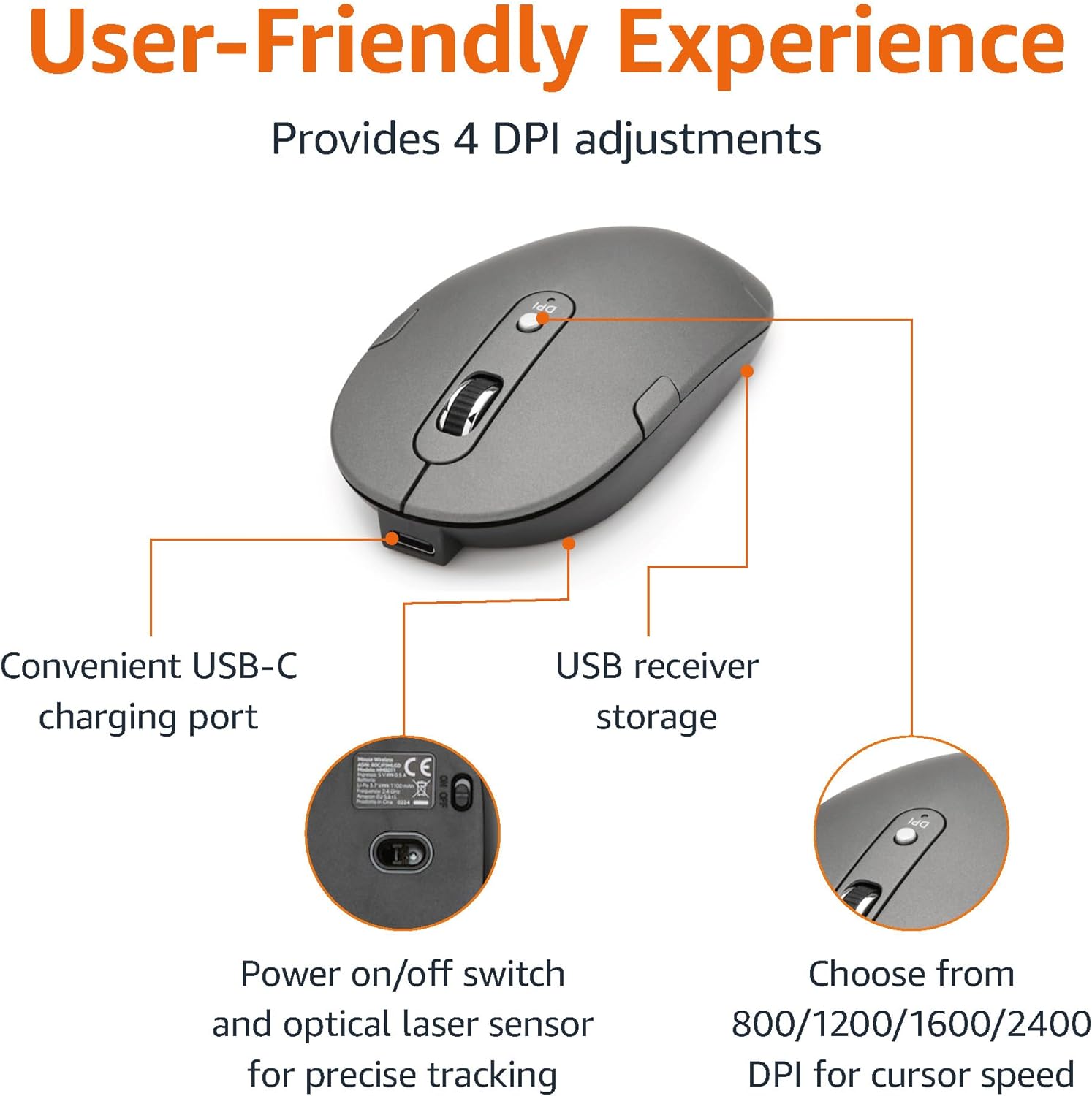 Amazon Basics Ultra Premium Wireless Keyboard and Mouse Combo, Recharg