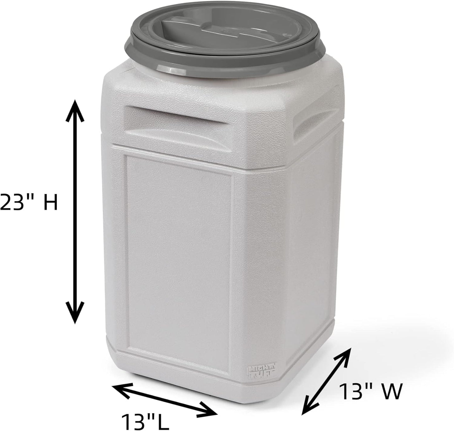 Mighty Tuff 13 Gallon/up to 54 Pound Pet Food Storage Container & 10 Gallon/up to 40 Pound Pet Food Storage Container with 1 Cup Measurement Scoop