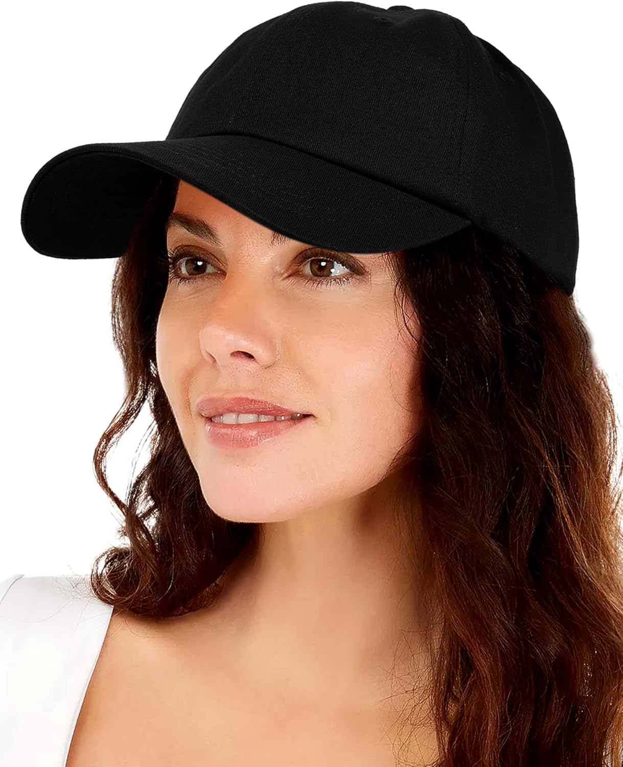 Womens Satin Lined Unstructured Baseball Cap Unisex Silk Lining Washed