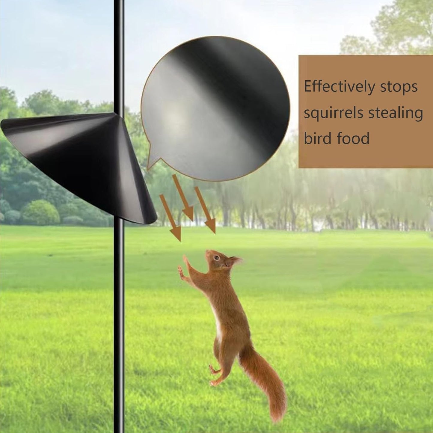 Squirrel Baffle,19 Inch Squirrel Proof Baffles for Bird Feeders, Outdo