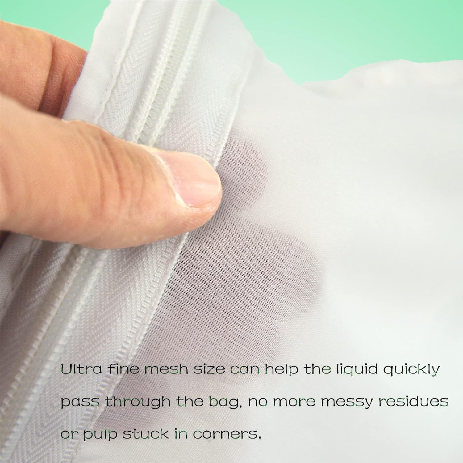 WMKGG Ultra Fine Mesh Strainer Bags, Reusable Mesh Filter Bags with St